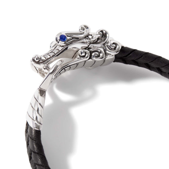 Naga Bracelet, Sterling Silver, Leather