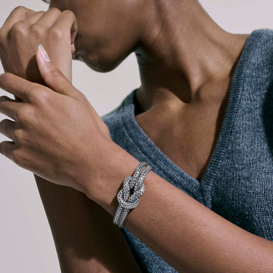 Love Knot Bracelet, Sterling Silver, 10MM