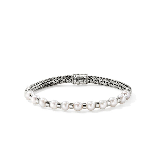 JH Essential Pearl Bracelet, Sterling Silver