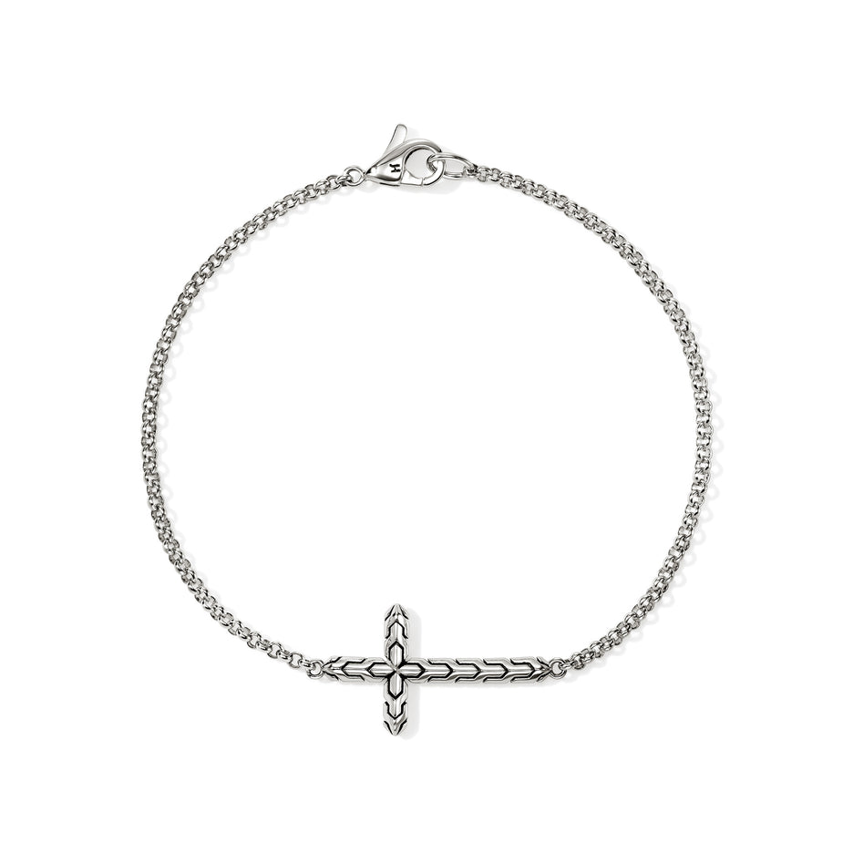 JH Essential Cross Bracelet, Sterling Silver