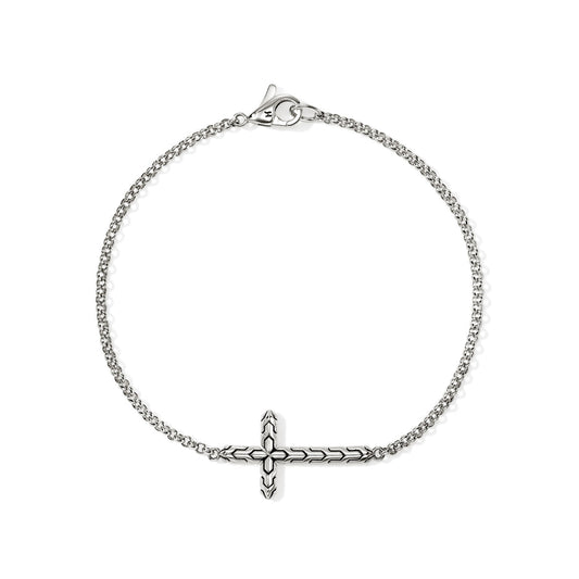 JH Essential Cross Bracelet, Sterling Silver