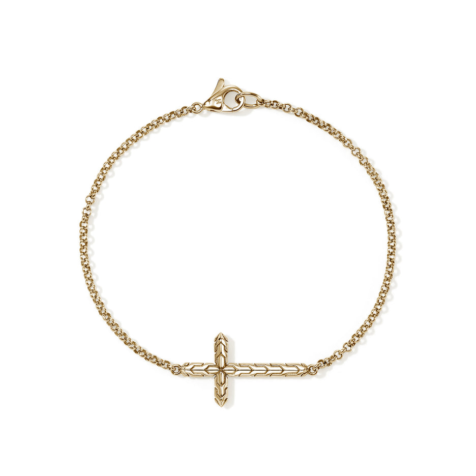 JH Essential Cross Bracelet, Gold