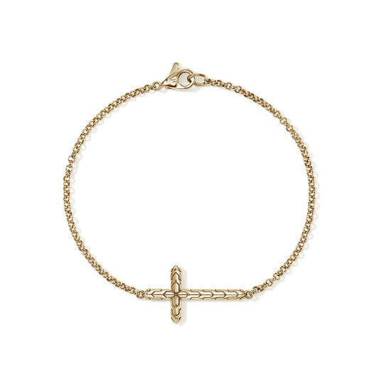 JH Essential Cross Bracelet, Gold
