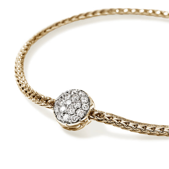 JH Essential Pavé Bracelet, Gold, Diamonds, 1.8MM