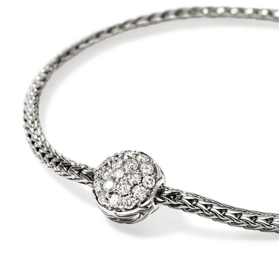 JH Essential Pavé Bracelet, Sterling Silver, Diamonds, 1.8MM