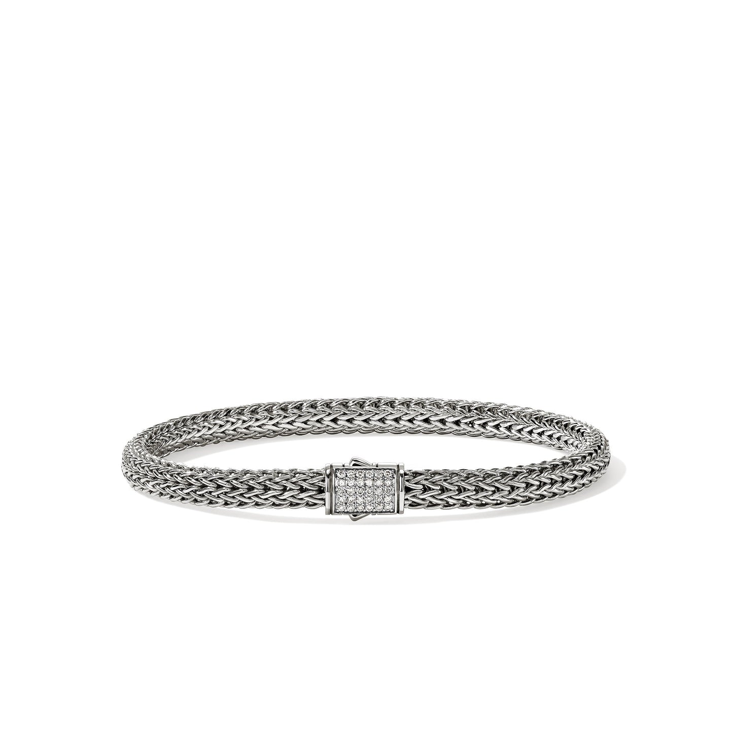 John Hardy Icon Silver Diamond Pave, 0.15 ct