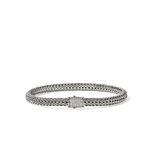 John Hardy Icon Silver Diamond Pave, 0.15 ct