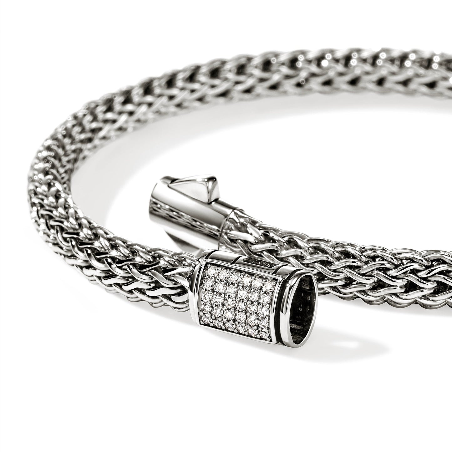 John Hardy Icon Silver Diamond Pave, 0.15 ct