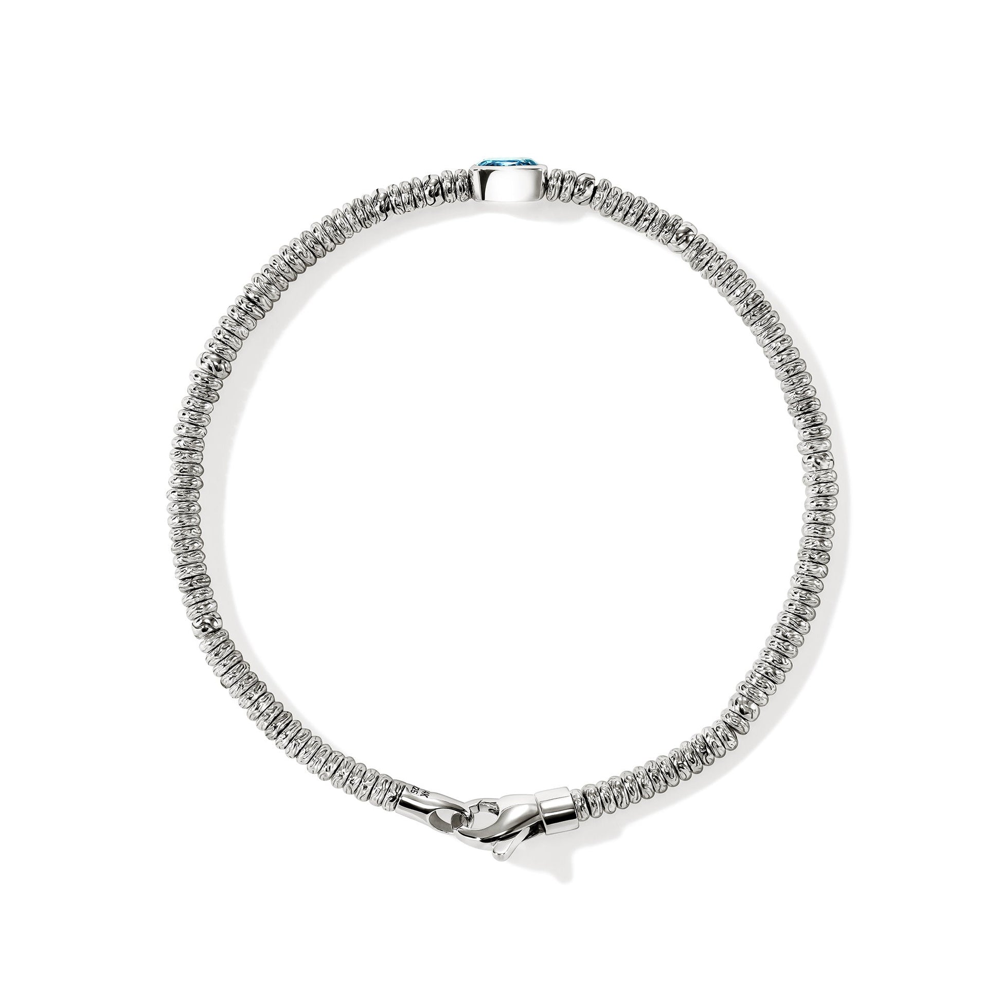 Heishi Gem Bracelet, Sterling Silver, Swiss Blue Topaz, 2.5MM official John Hardy product image 4