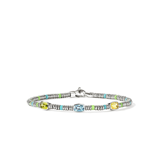 John Hardy Heishi Peridot, Blue Topaz & Lemon Quartz Bracelet — official John Hardy product photograph