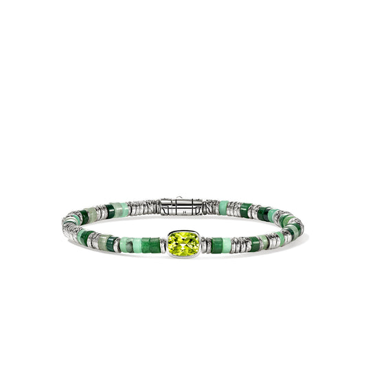 Heishi Gem Bracelet, Sterling Silver, Peridot, 4MM official John Hardy product image 1