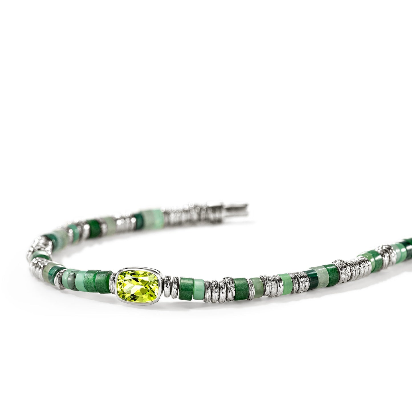 Heishi Gem Bracelet, Sterling Silver, Peridot, 4MM official John Hardy product image 2