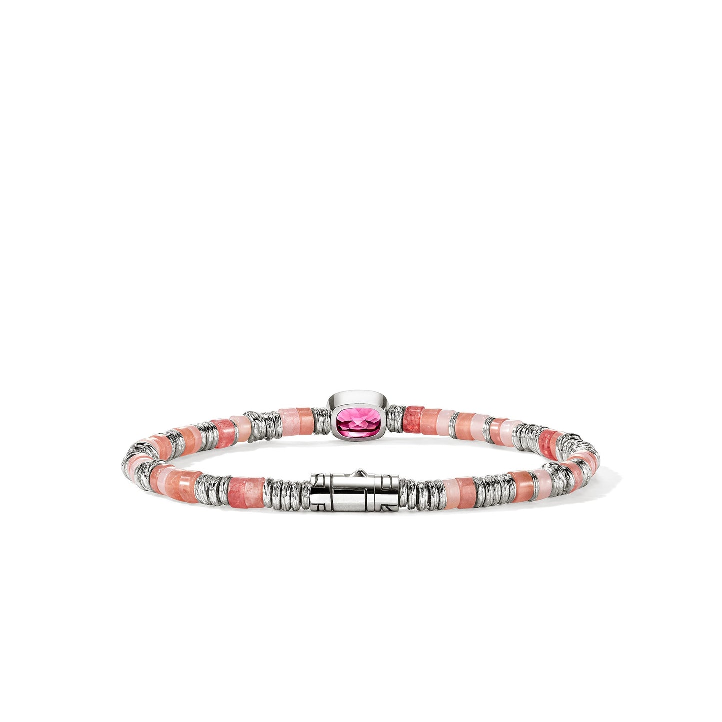 Heishi Gem Bracelet, Sterling Silver, Rhodolite, 4MM official John Hardy product image 3