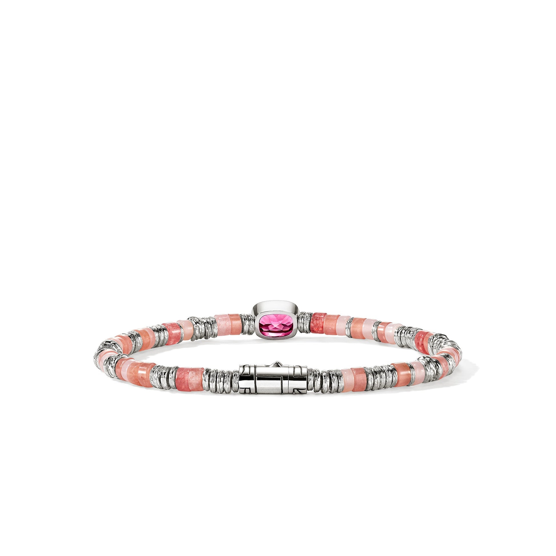 Heishi Gem Bracelet, Sterling Silver, Rhodolite, 4MM official John Hardy product image 3