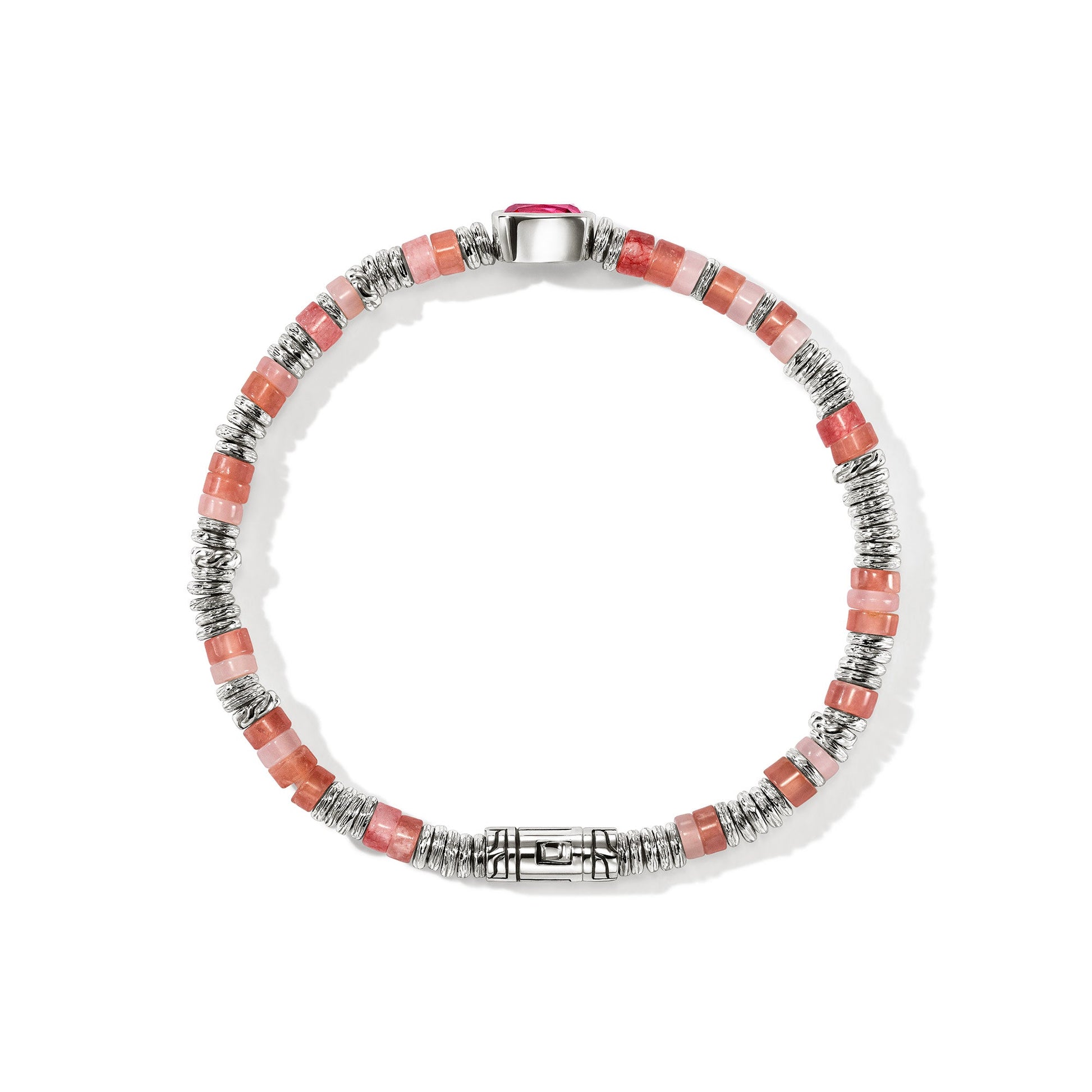 Heishi Gem Bracelet, Sterling Silver, Rhodolite, 4MM official John Hardy product image 4