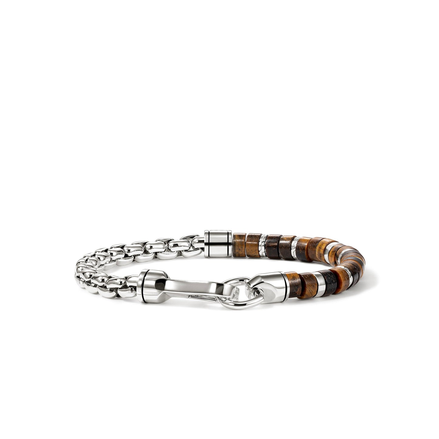 Heishi Chain Bracelet, Sterling Silver, Tiger Eye, 6MM official John Hardy product image 1