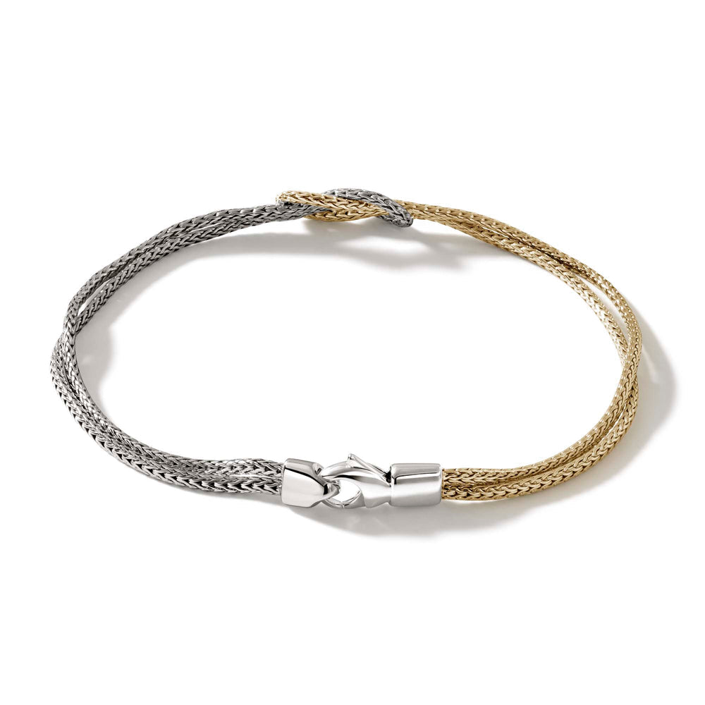 Love Knot Bracelet, Gold, Silver, 1.8MM