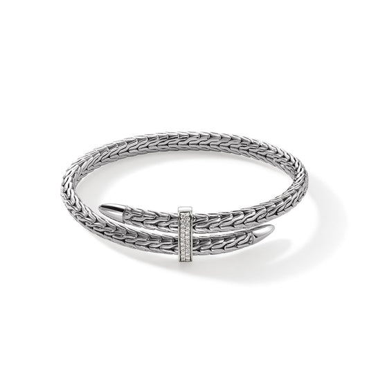 John Hardy Spear Silver 5.5MM Flex Bracelet