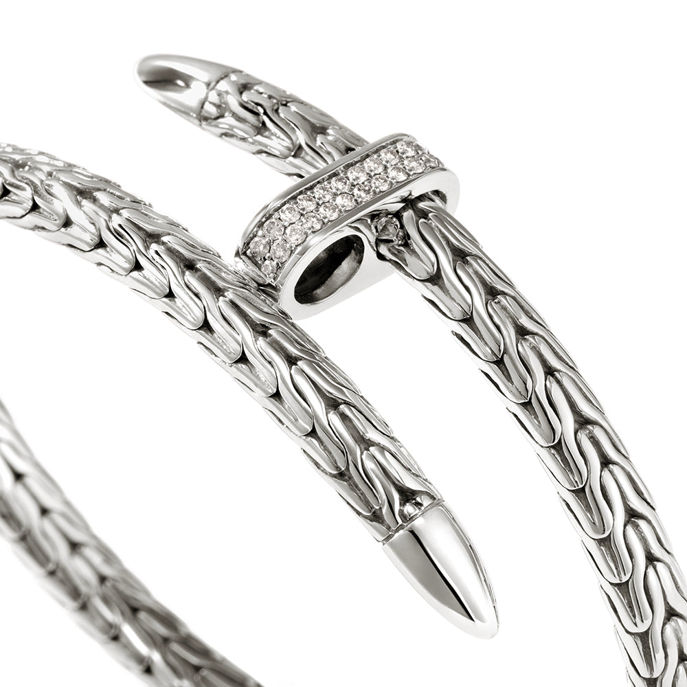John Hardy Spear Silver 5.5MM Flex Bracelet