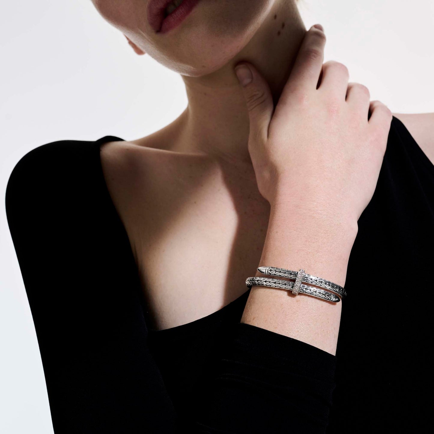 John Hardy Spear Silver 5.5MM Flex Bracelet