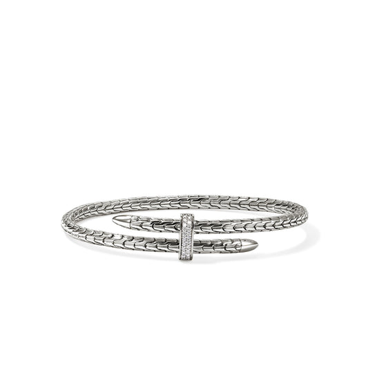 Spear Silver 4 Mm Bypass Bracelet