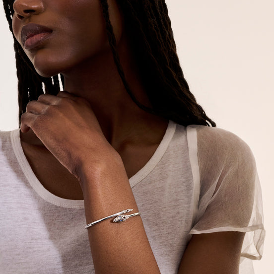 Naga Cuff, Sterling Silver, Slim