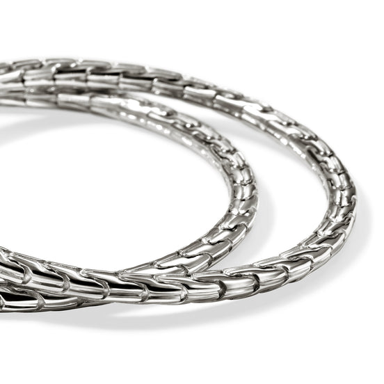 JH Essential Flex Hoop Earrings, Sterling Silver, 39MM