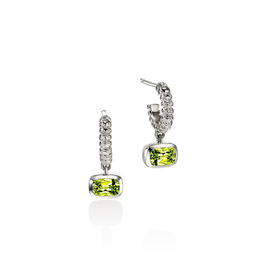 Heishi Gem Earrings, Sterling Silver, Peridot official John Hardy product image 1