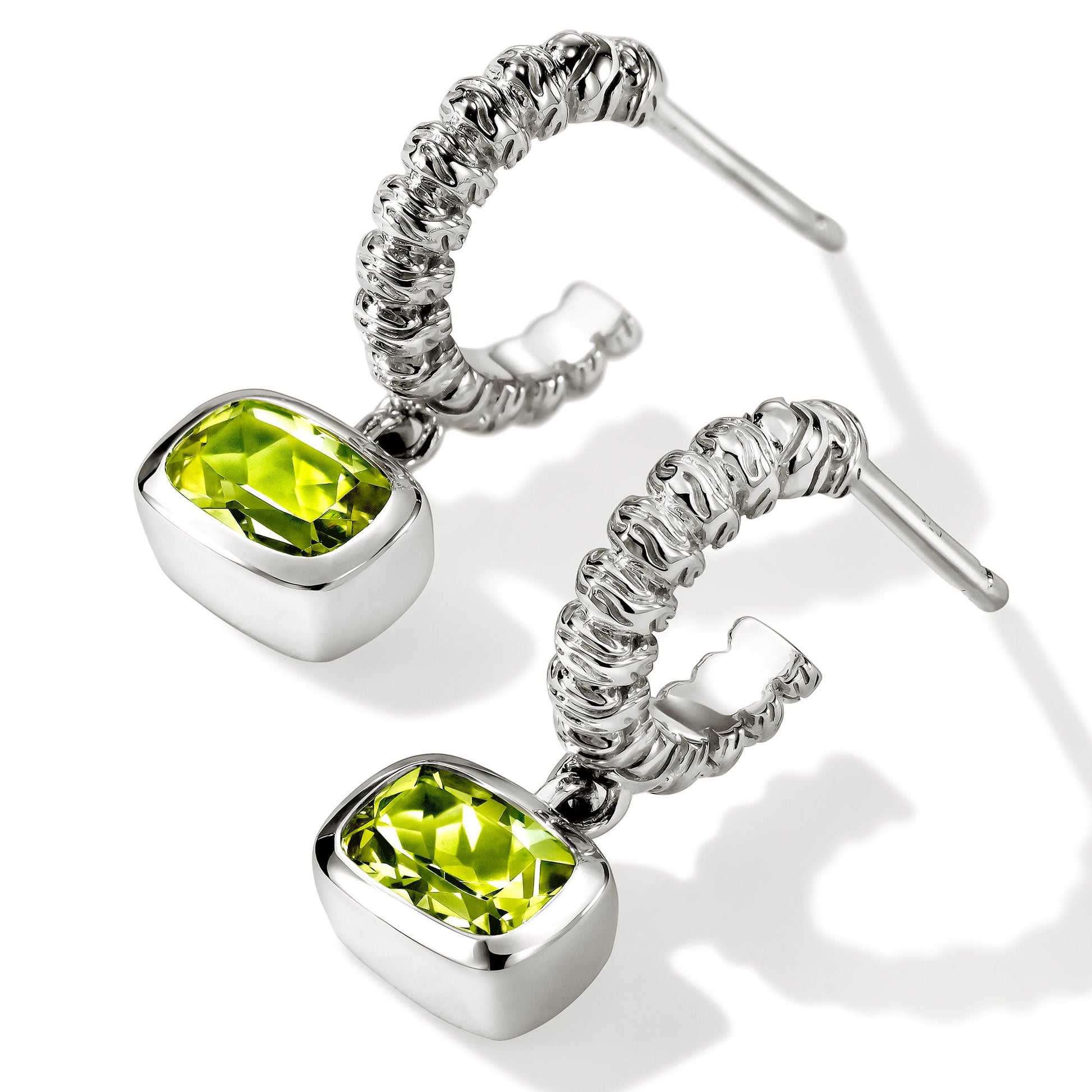 Heishi Gem Earrings, Sterling Silver, Peridot official John Hardy product image 2
