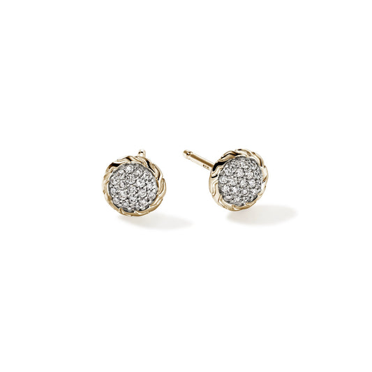 Essentials 14KY Diamond Stud Pave ' Earrings