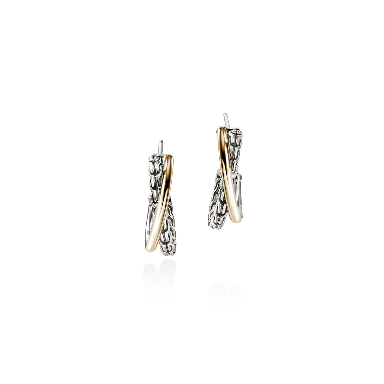 JH Essential Crossover Earring, Gold, Sterling Silver, 20.5MM