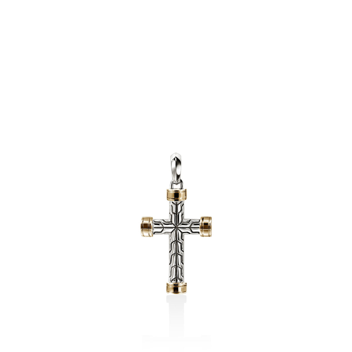 John Hardy Essentials Silver & 14K Gold Cross Pendant — official John Hardy product photograph