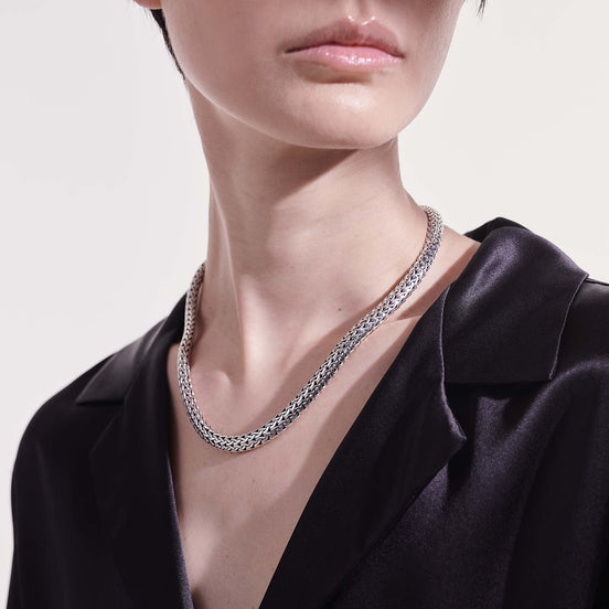 Icon Necklace 18 inch, Sterling Silver, 7.5MM