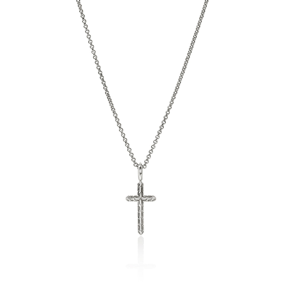 JH Essential Cross Necklace, Sterling Silver