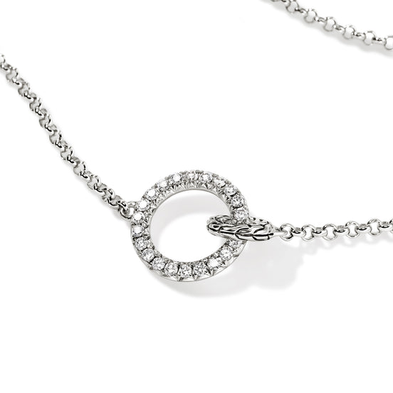 JH Essential Pavé Necklace, Sterling Silver, Diamonds .33ctw, 2MM