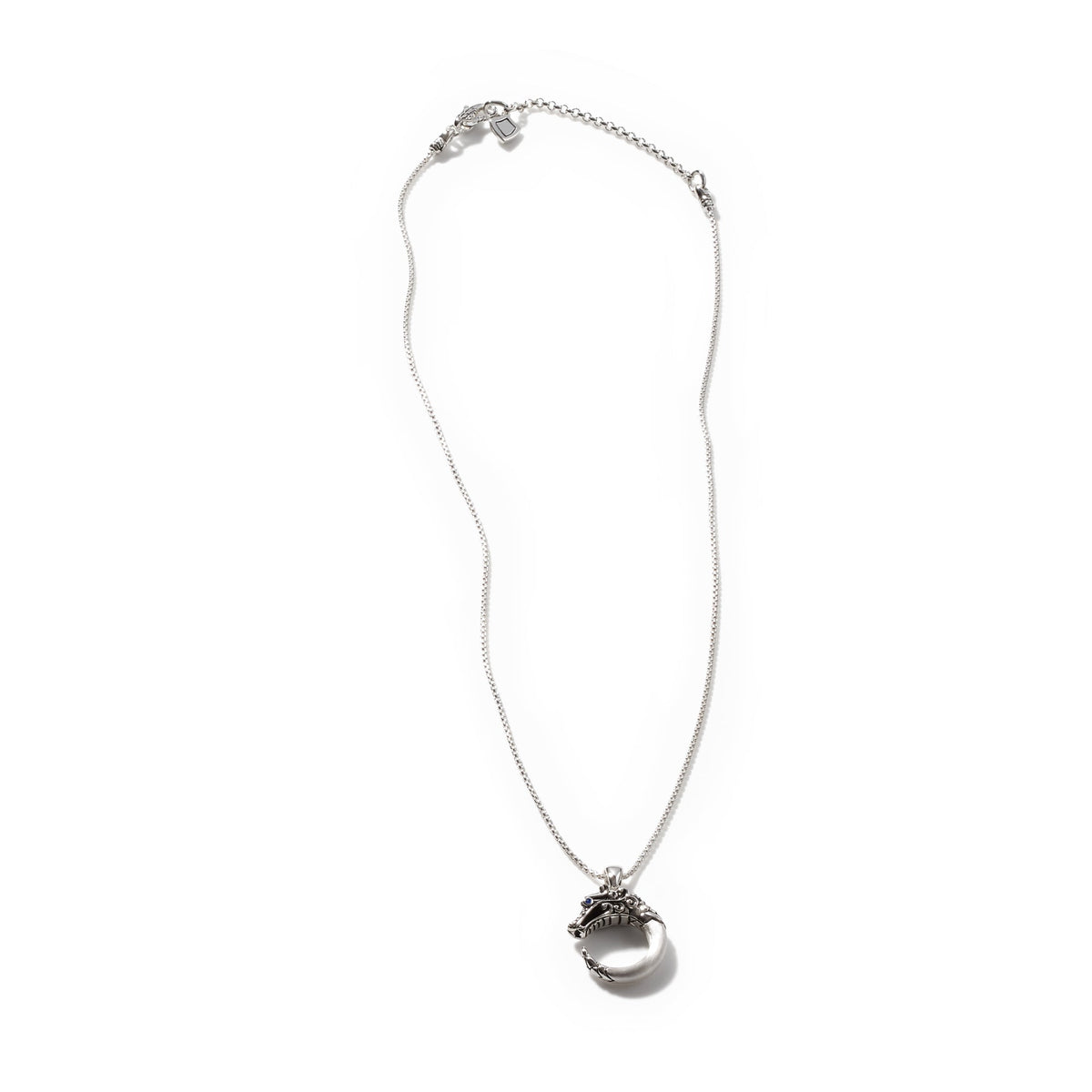 John Hardy Naga Dragon Pendant Necklace with Blue Sapphire Eyes — official John Hardy product photograph