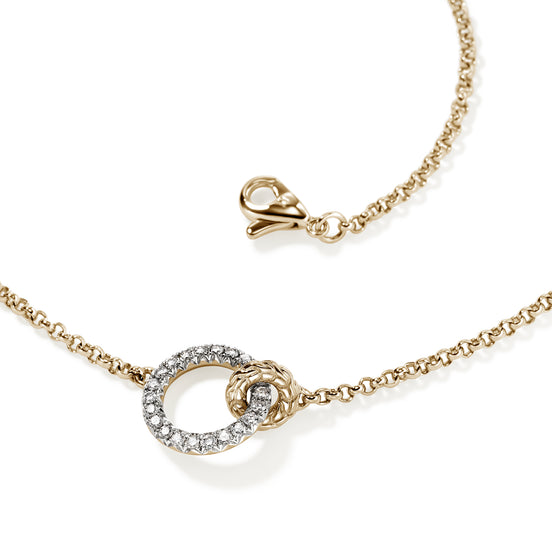 JH Essential Pavé Necklace, Gold, Diamonds, 2MM