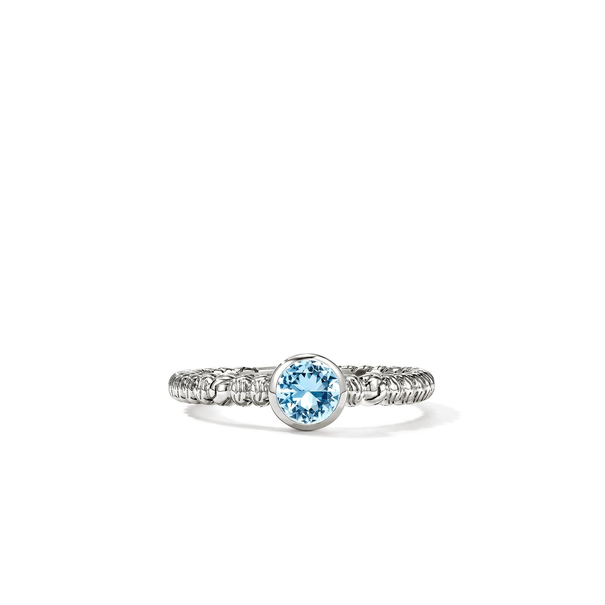 Heishi Gem Ring, Sterling Silver, Swiss Blue Topaz official John Hardy product image 1