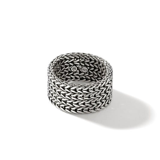 John Hardy Icon Link Silver 12MM Ring, Size 8