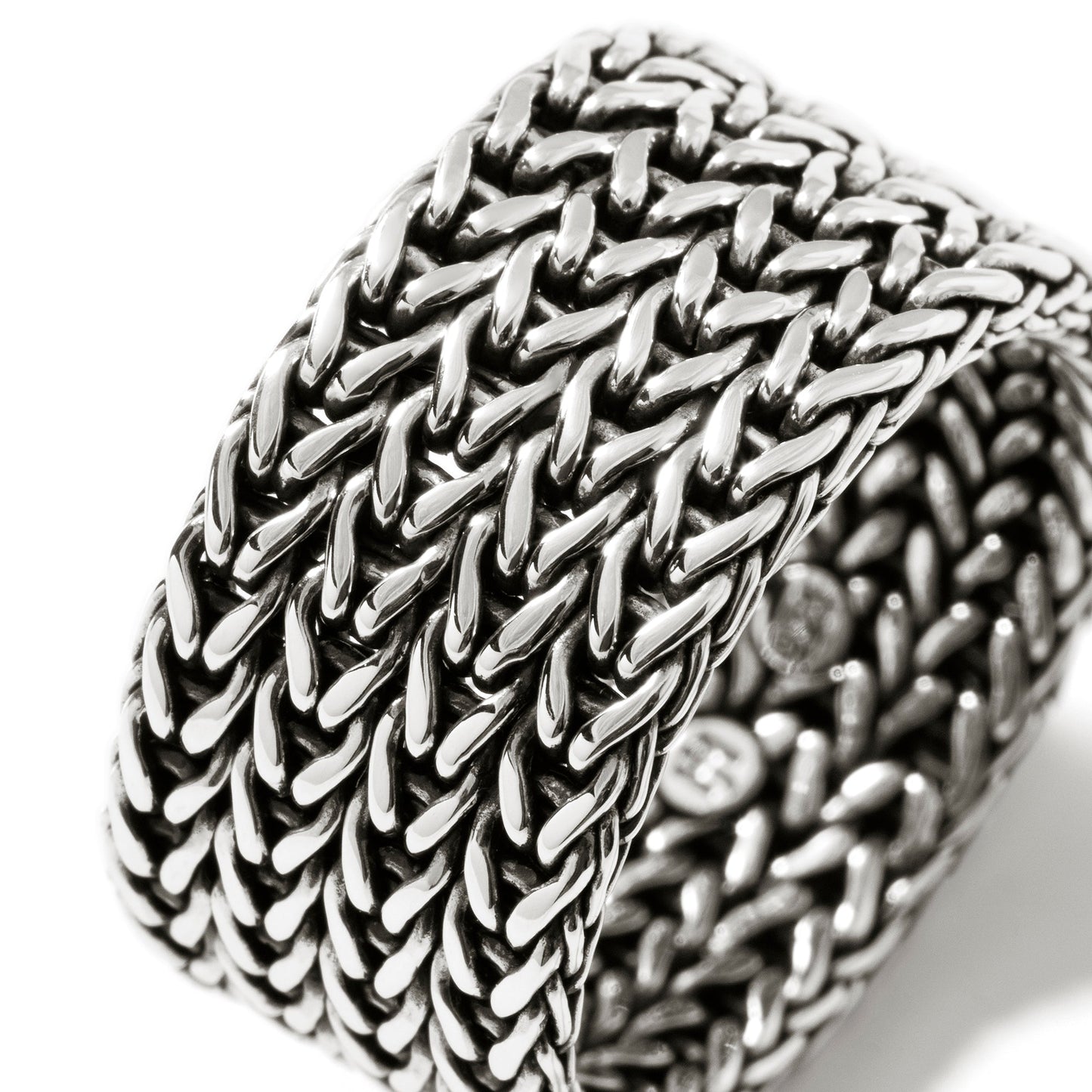 John Hardy Icon Link Silver 12MM Ring, Size 8