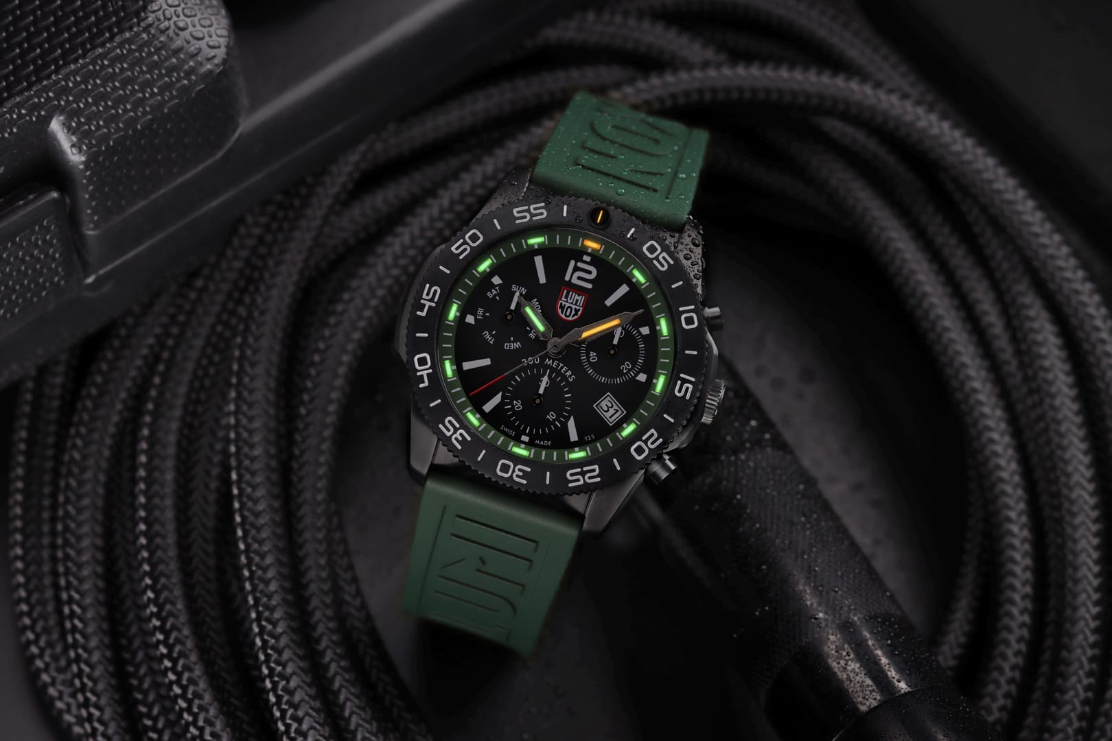 Pacific Diver Chronograph, 44mm, Dive Watch, Forest Green - XS.3147