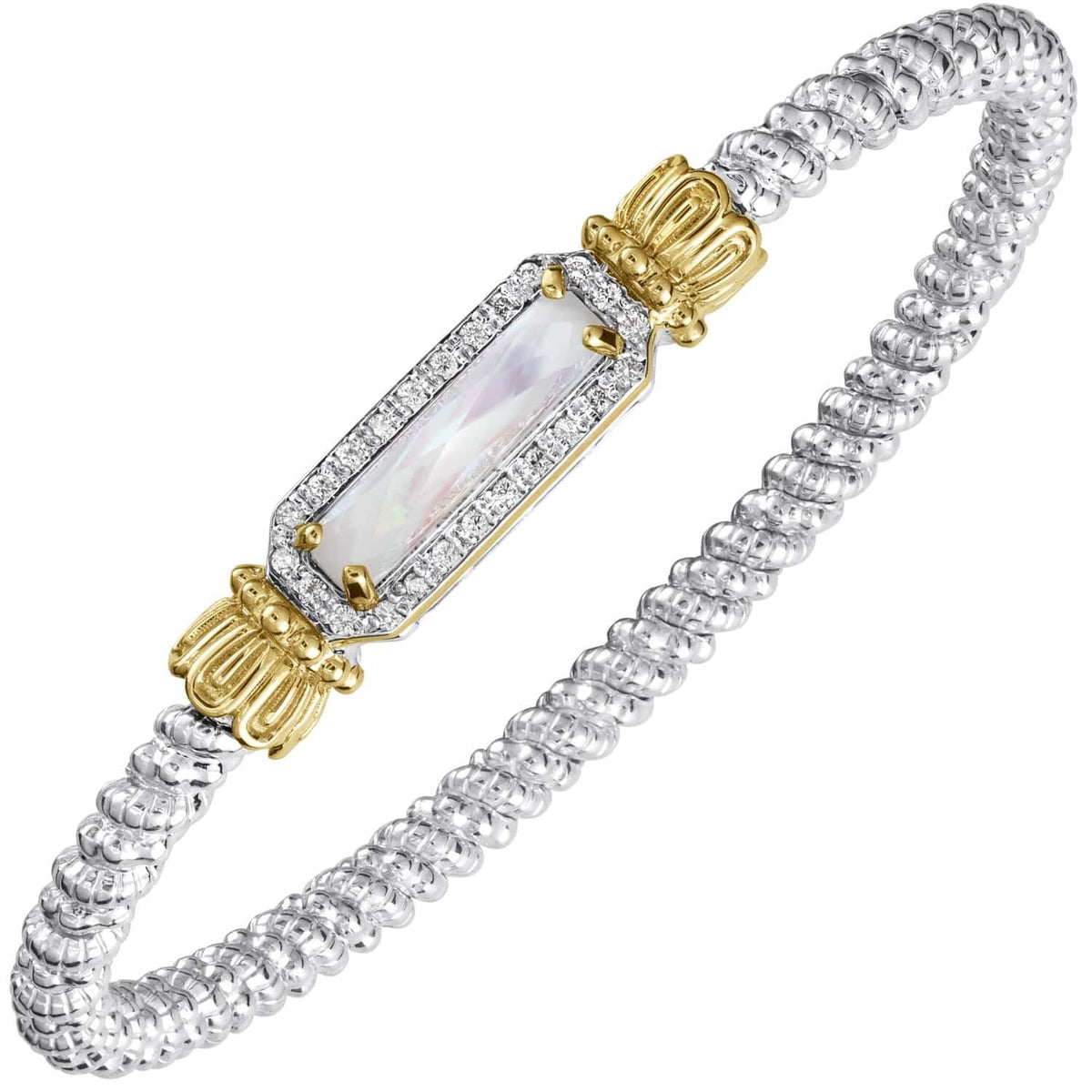 VAHAN Diamond and Mother of Pearl Bangle | 23831DMOP03 — product view
