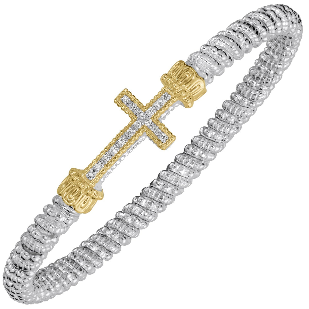 VAHAN Divine Diamond Cross Bangle | 23971D04 — product view