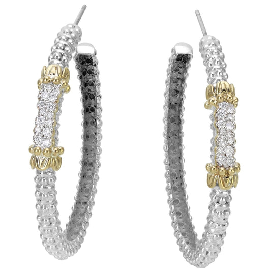 VAHAN Multi-Pavé Diamond Hoops | 43065D — product view