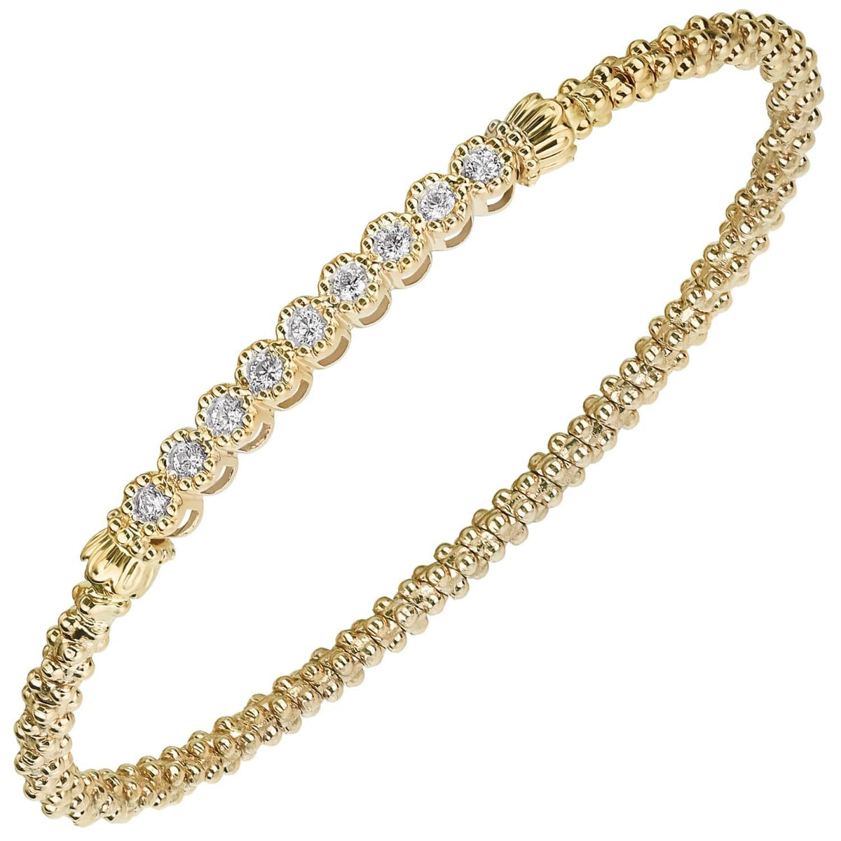VAHAN Petite Diamond Bangle in 14K Gold | 23609GD02 — product view