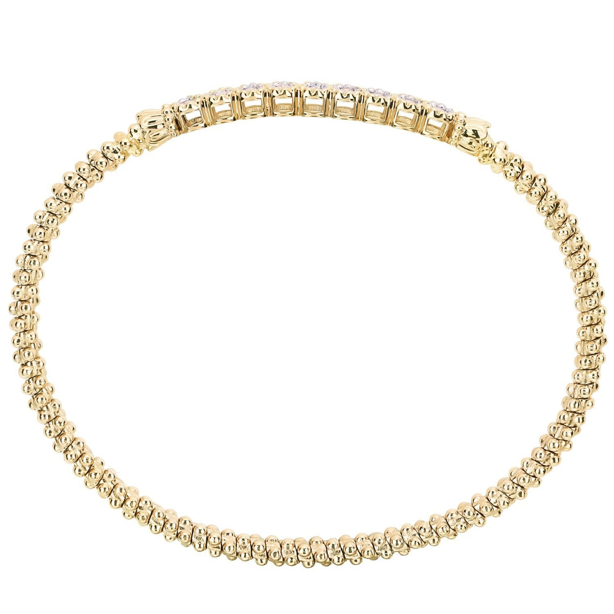 VAHAN Petite Diamond Bangle in 14K Gold | 23609GD02 — detail view 2