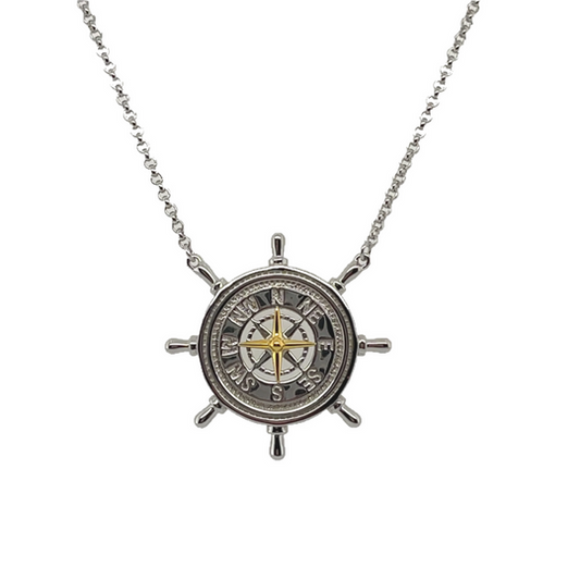 Ships Wheel Necklace (16.5" to 18.5 adjust)