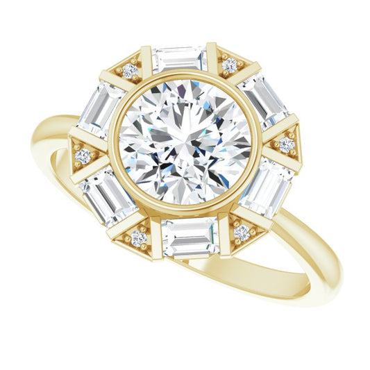 Round Engagement Ring