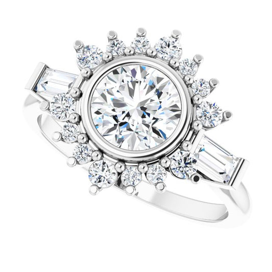 Round Engagement Ring