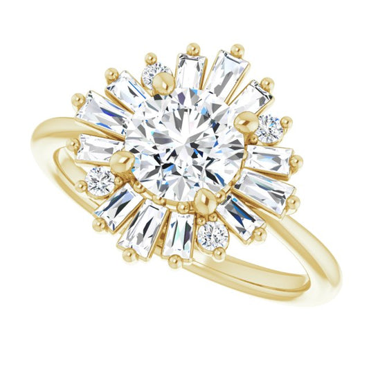 Round Engagement Ring